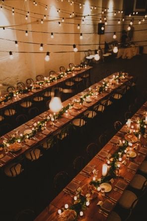 Carats & Cake Jersey City wedding with specialty rentals by Dovetail Vintage Rentals Wood Farm Table, Family Style Weddings, Wedding Reception Dinner, Reception Dinner, Wedding Photography Tips, Nontraditional Wedding, Fun Wedding Photography, Wedding Dinner, Farm Table