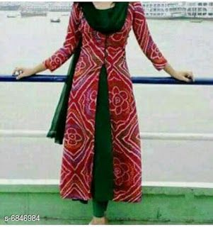 Bandhni Kurti Designs, Kurta With Dupatta, Salwar Neck Designs, New Kurti Designs, Churidar Designs, Simple Kurta Designs, Simple Kurti Designs, Designer Kurti Patterns, Long Kurti Designs