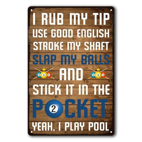 PRICES MAY VARY. 【Billiards Tin Sign Excellent Quality】 : Our metal sign design is very creative, simple fashion, It is made of heavy gauge metal tin, which will keep in good condition even after years of indoor or outdoor use. 【Size Of Pool Room Decor Metal Sign】 : Approximately 8x12 inches /20x30 cm. Tin signs are designed to fit art decorations anywhere: bedroom, kitchen, home, office, room, farmhouse, college, coffee, bar, apartment, bar, tavern, corridor, club, gym, street, cubicle, indoor Pool Room Decor, Pool Table Accessories, Playing Pool, Hall Decoration, Pool Room, Billiard Accessories, Pool Signs, Play Pool, Pool Rooms