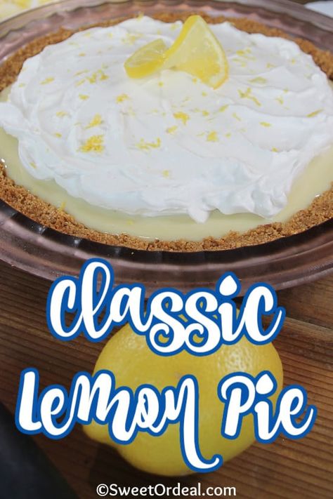 Key Lime Cheesecake Recipe, Lemon Pies, Old Fashioned Recipe, Key Lime Cheesecake, Lime Cheesecake, Lemon Filling, Homemade Whipped Cream, Lemon Pie, Pies & Tarts