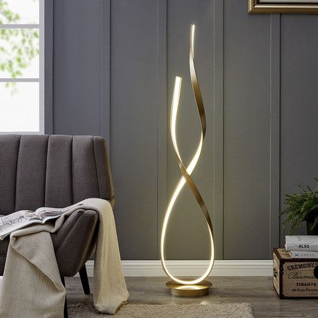 Finesse Decor - Modern Sculptures & Lighting - Touch of Modern Novelty Floor Lamp, Tall Floor Lamps, Gold Floor Lamp, Sophisticated Decor, Gold Lamp, Led Floor, Cool Floor Lamps, Modern Floor, Steampunk Style