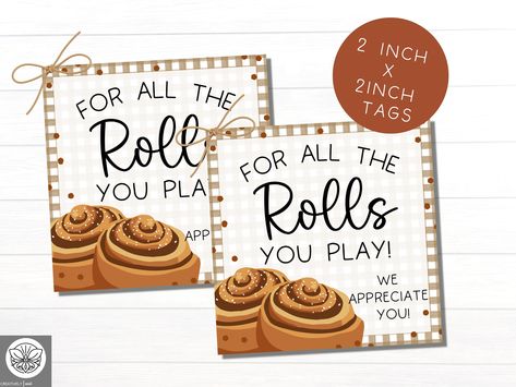 "Put an even sweeter touch on your already sweet gift! If you're wanting to say thanks to those hardworking people you know, our printable Cinnamon Roll appreciation tags are the perfect thing! Save yourself time and stress and grab these printable appreciation tags! Easy to purchase, download, and print, these tags will put a smile on the recipient's face and make your gift stand out from the rest. I mean, who doesn't love cinnamon rolls as a gift?!? These printable tags work great for: ❤️️Appreciation Gifts ❤️️Bakery Cinnamon Rolls ❤️️Homemade Cinnamon Rolls ❤️️Gift Baskets ❤️️And more! Larger Size Also Available!   Check our our 4 inch x 4 inch tag HERE:  https://creativelysaid.etsy.com/listing/1403297023/cinnamon-roll-gift-tag-teacher-nurse?utm_source=Copy&utm_medium=ListingManager&utm Principal Appreciation, Staff Appreciation Gifts, Volunteer Gifts, Appreciation Printable, Hospital Staff, Cinnamon Rolls Homemade, Employee Appreciation, Staff Appreciation, Sweet Gifts