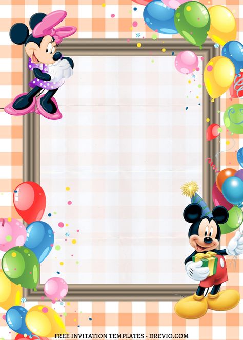 Cool 10+ Endearing Mickey & Minnie Mouse Canva Birthday Invitation Templates I love the age of 1-to-5 for birthdays. Fun as the first birthday and second birthday parties are, those stages are when kids are really able to fully express both their desires for a party theme and ... Minnie Birthday Invitations, Happy Birthday Mickey Mouse, Mickey Mouse Birthday Invitations, Minnie Mouse 1st Birthday, Minnie Birthday Party, Minnie Mouse Theme, Happy First Birthday, Happy Birthday Template, Free Printable Birthday Invitations