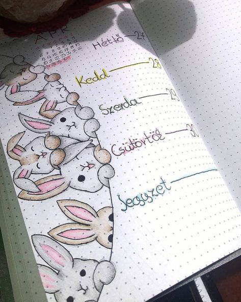 30+ Easter Bullet Journal Ideas for an Eggcellent Layout Journal Ideas Cover, Easter Bullet Journal, Lettering Idea, Bullet Journal Weekly Layout, April Bullet Journal, March Bullet Journal, Bullet Journal Ideas Templates, Habit Tracker Bullet Journal, Bulletin Journal Ideas