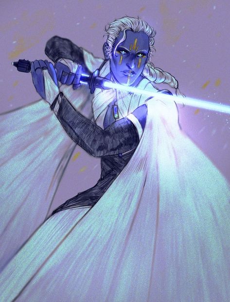 Pantoran Jedi, Barriss Offee, Star Wars Characters Poster, Star Wars Disneybound, D&d Star Wars, Rey Skywalker, Zed League Of Legends, Jedi Art, Star Wars Species