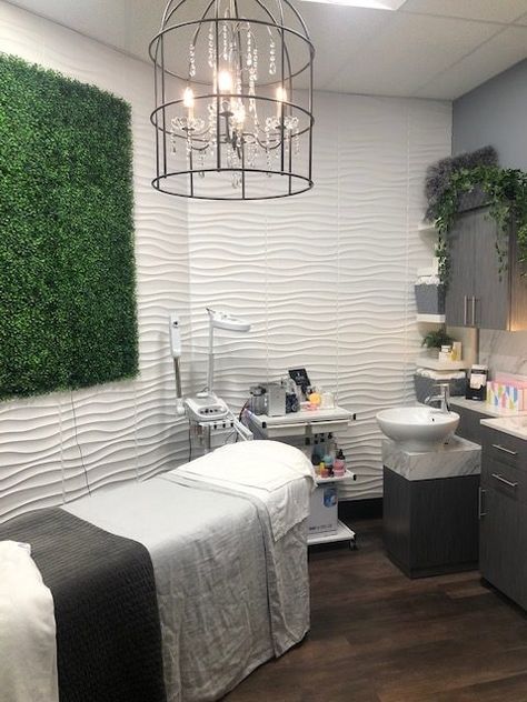 Eclat Clinical Esthetics Facial Skin Care Spa Esthetics Facial, Esthetician Room Ideas, Spa Room Ideas Estheticians, Spa Room Ideas, Massage Room Design, Facial Room, Home Spa Room, Esthetician Room Decor, Esthetics Room