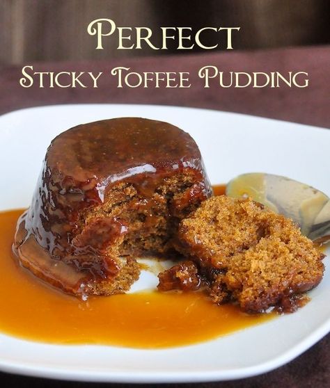 Perfect English Sticky Toffee Pudding - the best version of the classic British dessert that I've ever tried plus making them in muffin tins ensures good portion control and the ability to freeze some for later if needed. English Sticky Toffee Pudding, Desserts Nutella, Sticky Toffee Pudding Cake, British Desserts, Toffee Sauce, Rock Recipes, Toffee Pudding, Perfect English, Sticky Toffee Pudding