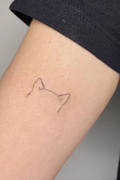 Remembering Cat Tattoo, Russian Blue Cat Tattoo, Large Cat Tattoo, Westie Tattoos, Tattoo Ideas Cat In Memory Of, Back Of Tricep Tattoos Women, Westie Dog Tattoo, Westie Tattoo Ideas, Dead Cat Tattoo