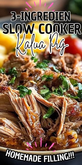 3-Ingredient Slow Cooker Kalua Pig Kalua Pork Crockpot, Kalua Pig Recipe, Traditional Hawaiian Food, Smoked Pork Shoulder, Peach Pound Cakes, Kalua Pork, Hawaiian Dishes, Party Dishes, Hawaiian Food