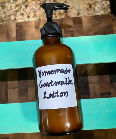 A Recipe for Homemade Goat Milk Lotion - RealBestLife Goat Milk Lotion Recipe, Milk Lotion Recipe, Easy Goat Milk Soap Recipe, Goat Milk Soap Recipe, Raw Goat Milk, Goat Milk Lotion, Goat Milk Recipes, Goat Recipes, Milk Lotion