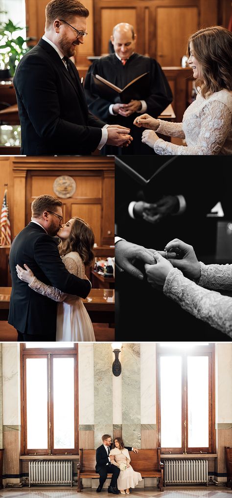 Courthouse Wedding First Look, Courthouse Wedding Signing, Civil Wedding Set Up, Courthouse Wedding Essentials, Courthouse Wedding Photos Family, Court Wedding Photo Ideas, Courthouse Ceremony Photography, Romantic Courthouse Wedding, Small Court Wedding Ideas