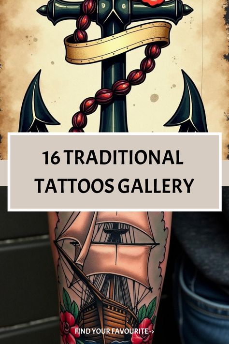 16 Traditional Tattoos Gallery Old Sailor Tattoos Vintage, Sailor Tattoos Vintage, Traditional Sea Tattoo, Old Sailor Tattoos, Iconic Tattoos, Sailing Tattoo, Marine Tattoo, Sailor Tattoos, Unique Wrist Tattoos