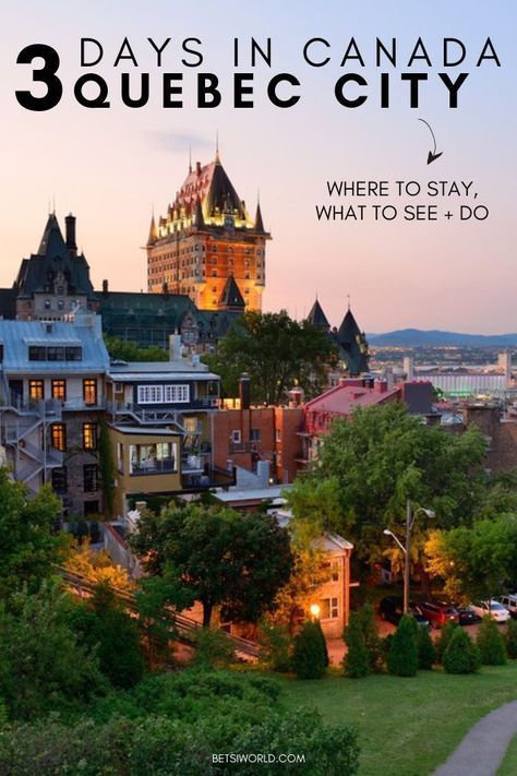 Don't miss these must see travel tips for a getaway weekend in Quebec City, Canada! Take a vacation to Quebec City! It is the perfect place to take a vacation with your family, friends, or significant other! Plan a vacation to Quebec City, Canada this year! #canada #vacation #quebec #travel #getaway Plan A Vacation, Canada Vacation, Quebec City Canada, Canada Quebec, Canada Travel Guide, Canadian Travel, Visit Canada, Explore Canada, Top Travel Destinations