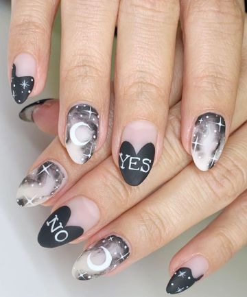 Ouija Board Nails, Mystic Nails, Halloween Nail Art Designs, Halloween Nail Art Ideas, Stop Obsessing, Creative Nail Art, Witch Nails, Skull Nails, Witchy Nails