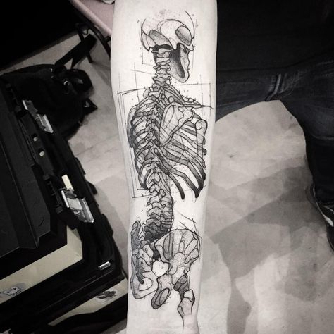 Large Skeleton Tattoo, Body Anatomy Tattoo, Anatomical Skeleton Tattoo, Skeleton Anatomy Tattoo, Anatomy Tattoo Sleeve, Crps Tattoo, Human Body Tattoo, Anatomy Tattoo Ideas, Anatomical Tattoo