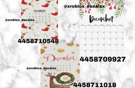 @xroblox_decalsx on instagram Bloxburg Id Codes For Pictures Preppy, Bloxburg Calendar Decals 2022, Bloxburg Christmas Decals Codes Calendar, Christmas Picture Codes For Bloxburg, Christmas Decals Bloxburg Codes, Bloxburg Christmas Picture Codes, Christmas Codes Bloxburg, Bloxburg Decals Codes Christmas, Bloxburg Calendar Decals