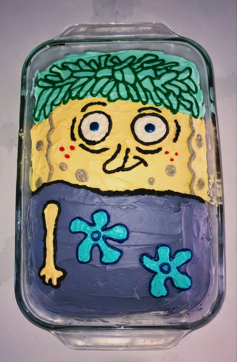 Cake Designs Spongebob, Spongebob Desserts Ideas, Spongebob Bday Cake, Spongebob Pineapple Cake, Spongebob Cookie Cake, Spongebob Halloween Party, Spongebob 16th Birthday Cake, Sponge Bob Cake Ideas, Spongebob Birthday Cakes