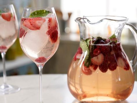 Elderflower Sangria, Lamb Sliders, Alex Guarnaschelli, Pea Pasta, Jeff Mauro, Geoffrey Zakarian, Sunny Anderson, Macerated Strawberries, The Kitchen Food Network