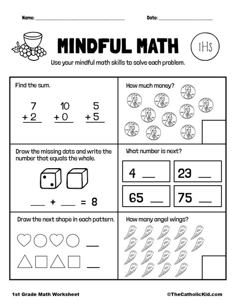 Pretend School, Math Worksheets For Kids, Holiday Math Worksheets, Mental Maths Worksheets, Mental Maths, Math Practice Worksheets, First Grade Math Worksheets, Homeschool Worksheets, Preschool Reading