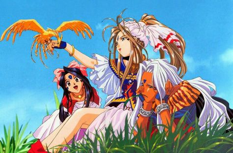 Aa megami sama Goddess Wallpaper, Ah My Goddess, Shojo Anime, Oh My Goddess, Old Anime, 90s Anime, Character Design References, Cultura Pop, Animation Art