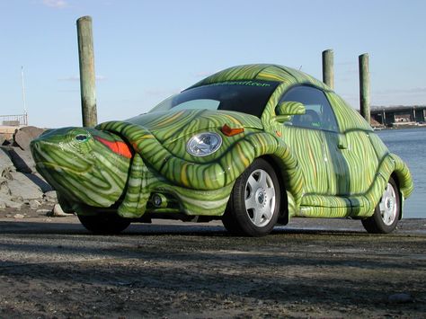 Turtle Transit Promotional Vehicle - Cecil The Turtle Funny Looking Cars, Funny Commercial Ads, Turtle Car, Car Jokes, Turtley Awesome, Funny Commercials, Turtle Decor, Tortoise Turtle, Turtle Love