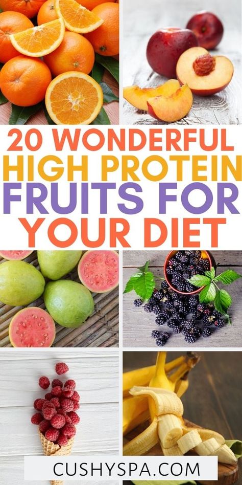 High Protein Fruits And Vegetables, High Protein Fruits, Fiber Vegetables, Meatless Protein, High Protein Fruit, Protein Vegan Recipes, 1500 Calorie Diet, High Protein Meals, Protein Fruit