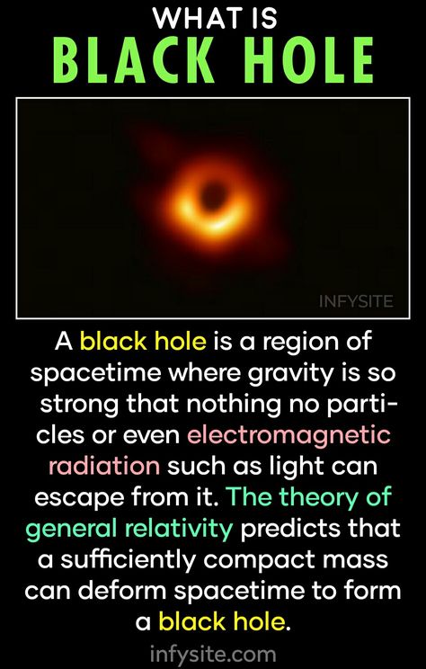 Facts About Space Universe, Black Hole Facts, What Is Black Hole, Black Hole Space, Black Hole Theory, Black Holes In Space, Physics Facts, Science Facts Mind Blown, Astronomy Facts