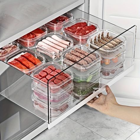 Faster shipping. Better service Freezer Storage Containers, Meat Box, Vegetable Crisps, Freezer Containers, Freezer Storage, Frosé, Frozen Meat, Refrigerator Storage, Food Storage Container Set