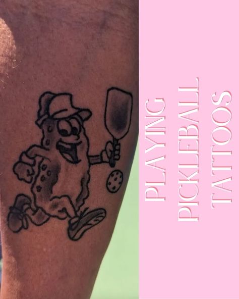 Join Me In Getting A Cute Pickleball Tattoo - Tattoo Glee Paddle Tattoo, Snowboard Tattoo, Soccer Tattoos, Tattoo Advice, Fingerprint Tattoos, Mario Tattoo, Boat Tattoo, Relationship Tattoos, Tattoo Filler