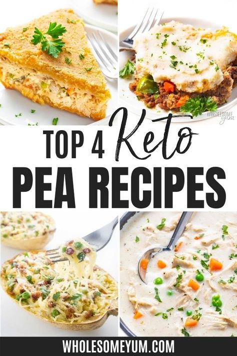 Yes, keto peas recipes are possible when they are used as part of a recipe in moderation. These are the best low carb ways to enjoy peas! Keto Peas Recipe, Recipes With Peas, Fresh Pea Recipes, Peas And Carrots Recipe, Keto Veggie Recipes, Peas Recipes, Creamed Peas, Veggie Fries, Wholesome Yum