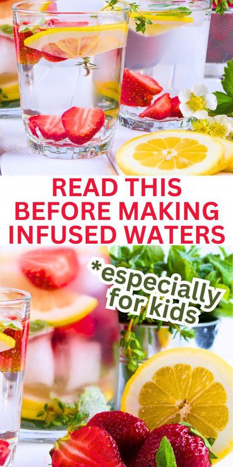 #NutritionHealthAndWellness Fruit In Water Recipes, Natural Flavored Water Recipes, Healthy Water Flavoring, Fruit In Water, Natural Flavored Water, Infused Fruit, Recipes Kids Will Love, Strawberry Infused Water, Fruit Water Recipes