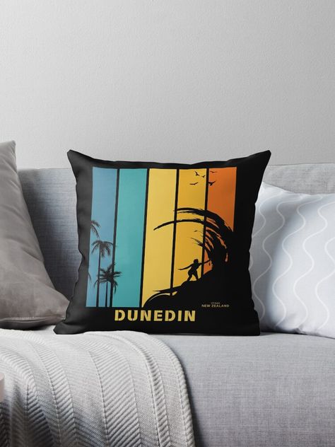 Get my art printed on awesome products. Support me at Redbubble #RBandME: https://www.redbubble.com/i/throw-pillow/Surfing-Beach-Dunedin-Otago-New-Zealand-by-LateNightLight/164210866.5X2YF?asc=u Rosarito Mexico, Salina Cruz, Ensenada Mexico, San Sebastian Spain, San Blas, San Juan Puerto Rico, San Sebastian, A Pillow, Pillow Sale