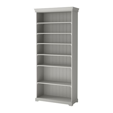 IKEA - LIATORP, Bookcase, gray, , Cornice and plinth rail help create a uniform expression when two or more units are connected together.The shelves are adjustable so you can customize your storage as needed.Two fixed shelves provide increased stability.Adjustable feet for stability on uneven floors. Liatorp Bookcase, Ikea Liatorp, Ikea Bookcase, Bookcase With Glass Doors, Ikea Bookshelves, Ikea Living Room, Home Office Furniture Sets, White Bookcase, Room Display