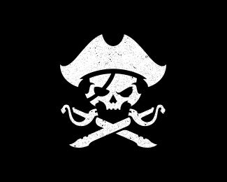 Pirate King with awesome dragon blades Pirate Branding, Pirates Logo Design, Pirate Logo Design, Pirate Flag Design, Pirate Icon, Skull Logo Design, Pirate Logo, Pirates Skull, Pirate Symbols