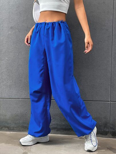 Royal Blue Parachute Pants Outfit, Blue Parachute Pants, Parachute Pants Outfit, Pants Embellished, 5sos Concert, Space Jam, Women Pants, Men's Beauty, Pants Outfit