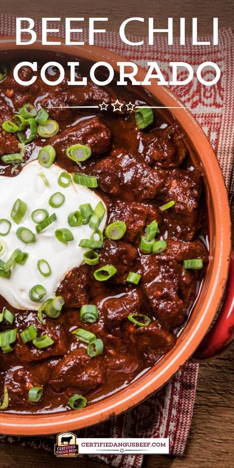 Chill Colorado Recipes, Chilli Colorado, Easy Chili Colorado Recipe, Chili Colorado Recipe, Slow Cooker Beef Chili, Canning Chili, Chili Colorado, Mexican Chilli, Slow Cooker Chili Beef