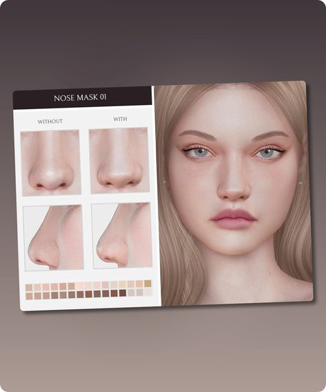 Sims 4 Body Mod CC: Nose Mask 01 Sims 4 Skin Details Cc Alpha, Sims 3 Cc Skin, Sims 4 Cc Realistic, Sims 4 Cc Skin Details, Sims4 Skin, Sims 4 Cc Download, Skin Details, Goddess Tattoo, Sims 4 Body Mods