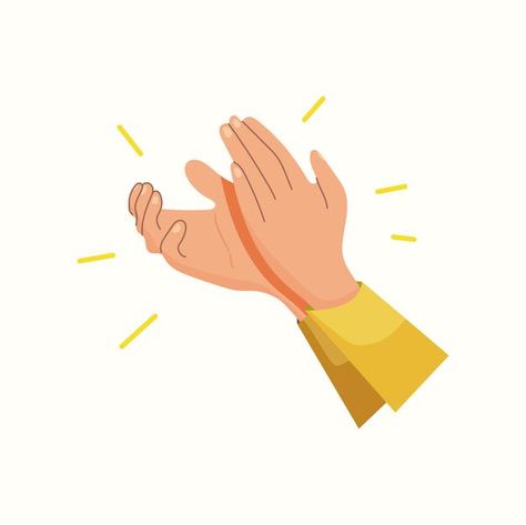 Clapping Hands Illustration, Hand Illustration Drawing, Clapping Illustration, Clapping Drawing, Clapping Hands Drawing, Hand Illust, Hands Cartoon, Hands Vector Illustration, Lama Animal