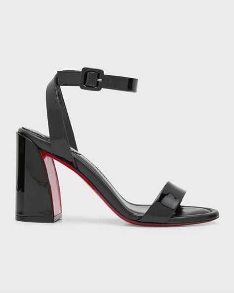 X62G5 Christian Louboutin Miss Sabina Red Sole Ankle-Strap Sandals Christian Louboutin Shoes For Women, Christian Louboutin Sandals, Feminine Shoes, Red Louboutin, Louboutin Heels, Christian Louboutin Heels, Christian Louboutin Women, Red Sole, Footwear Design Women