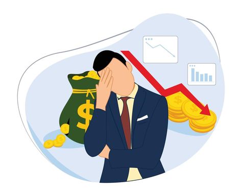 businessman holding his face businessman confused about crisis. financial crisis. flat vector illustration of businessman having decreased business performance Financial Crisis, Flat Vector Illustration, Business Performance, Flat Vector, Business Man, Vector Art, Hold On, Vector Free, Vector Illustration