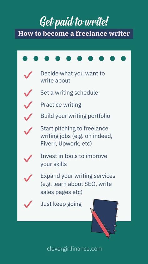 How To Become A Freelance Writer & Get Paid To Write | Clever Girl Finance Improve English Speaking, Get Paid To Write, Paid To Write, Writing Sites, Writing Portfolio, Becoming A Writer, Freelance Writing Jobs, Just Keep Going, Writing Career