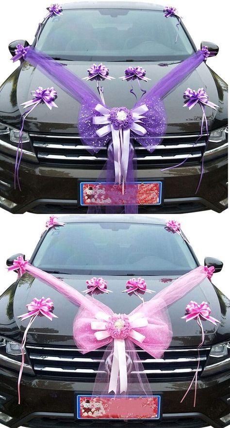 MOCOHANA® DIY Wedding Car Flower Plate 10 Ribbon Bows Set Door Handle Ornament Supplies Party MOCOHANA® DIY Wedding Car Flower Plate 10 Ribbon Bows Set Door Handle Ornament Supplies Party Wedding Car Ribbon, Bow Garland, Wedding Car Decorations, Hand Flowers, Organza Flowers, Decorative Bows, Flower Ball, Wedding Bows, Bow Knot