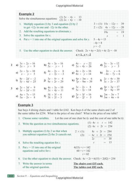 CGP Maths Questions GCSE Maths Questions, Gcse Maths, Simultaneous Equations, Gcse Math, Math Questions, Class Ideas, Amazon Book Store, Book Store, Equations