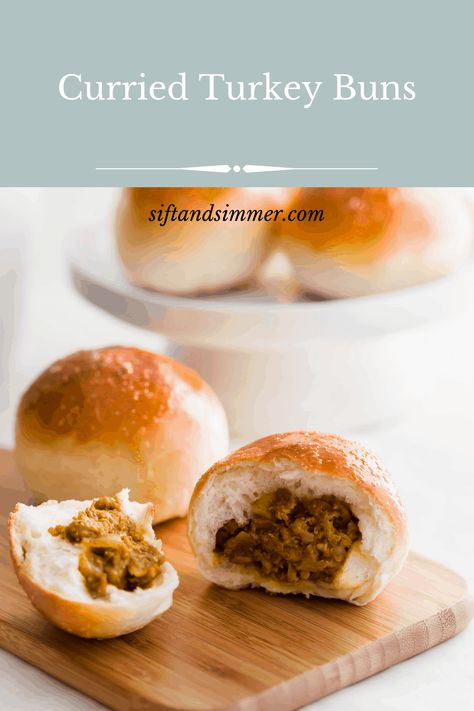 Curry Buns, How To Make Curry, Recipe Drawing, Sweet Buns, Cooking Together, Curry Powder, Ground Turkey, Dry Yeast, Bread Baking