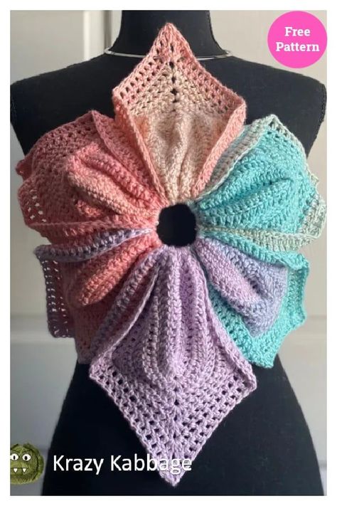 Georgia Flower Top Free Crochet Pattern Crochet Big Flower, Georgia Flower, Crochet Crop Top Pattern, Yarn Flowers, Yarn Bee, Flower Top, Crochet Top Pattern, Crochet Hook Sizes, Flower Tops