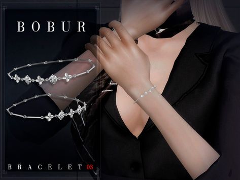 Sims 4 — Bobur Bracelet 03 by Bobur2 — Bracelets for female 1 color HQ I hope you like it Sims 4 Female Bracelet, The Sims 4 Bracelet Cc, Sims 4 Cc Jewelry Bracelets, Sims Bracelet Cc, Bracelet Cc Sims 4, Bracelets Sims 4 Cc, Sims Bracelet, Sims 4 Pearl Cc, Sims4 Bracelet