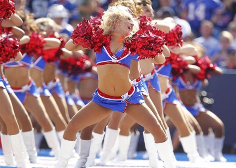 Decades of Buffalo Jills cheerleaders | Multimedia | buffalonews.com Buffalo Jills, Buffalo Bills Cheerleaders, Rogers Centre, Tandem Bicycle, Standing In The Rain, Western New York, Cheer Girl, Bicycle Race, Nfl Cheerleaders