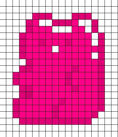 Pixel Art Gummy Bear, Gummy Bear Perler Beads, Pink Perler Beads, Stitch Stuff, Fashion Textiles, Fuse Bead Patterns, Diy Perler Bead Crafts, Diy Perler Beads, Iron Beads