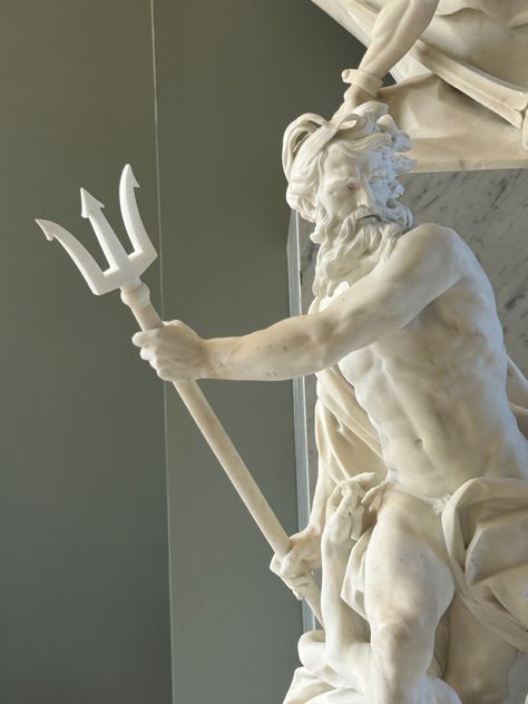 Neptune, Poseidon, Greek/Roman Mythology Poseidon Greek Mythology, Poseidon Statue, Emily Jackson, Percy Jackson Cabins, Daughter Of Poseidon, Cabin Aesthetic, Greek Pantheon, Greek Gods And Goddesses, Celtic Mythology