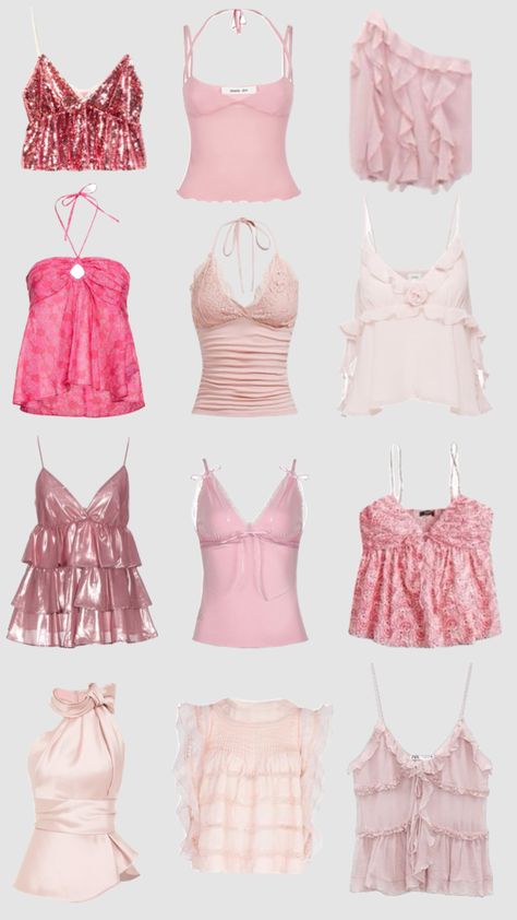 #pink #rosa #tops #top #summer #inspo #collage #fyp Pink 2000s Aesthetic Outfits, Pink Clubbing Outfit, Pink Party Tops, Pink Outfits Birthday, Pink Retro Outfit, Pink Birthday Outfit Ideas, Concert Outfit Ideas Pink, Pink Outfit Concert, Birthday Pink Outfit